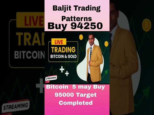 Crypto Live Trading #Bitcoin   Analysis  Candlestick Bitcoin Buy Plan 94250Target: 95000 Completed