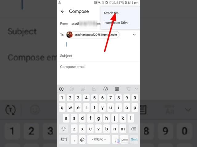 #shorts || Gmail se Pdf file kaise bheje ||How to send pdf file on gmail /Email