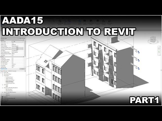 Revit for Beginners -  Full course - Part 1 (AADA15)