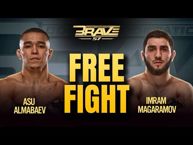 Asu Almabaev vs Imram Magaramov | Free Fight | BRAVE CF 57