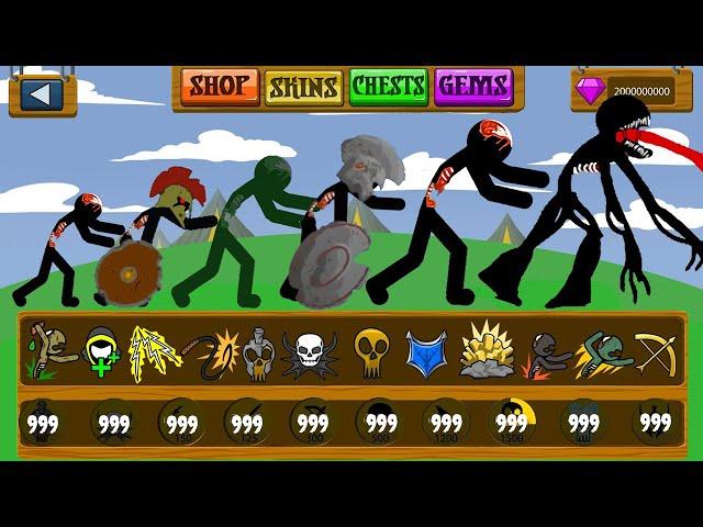 HACK MAX COUNT ALL NEW SKINS LEVEL BUY x9999 GEMS | STICK WAR LEGACY - KASUBUKTQ