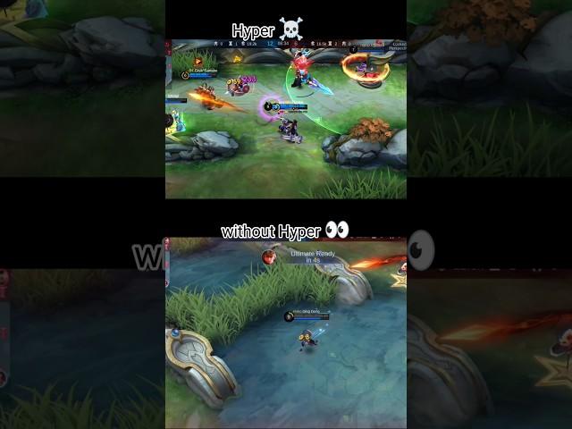 "Harley Without Hyper vs With Hyper️ | Mobile Legends Gameplay Comparison" #mobilelegends #shorts