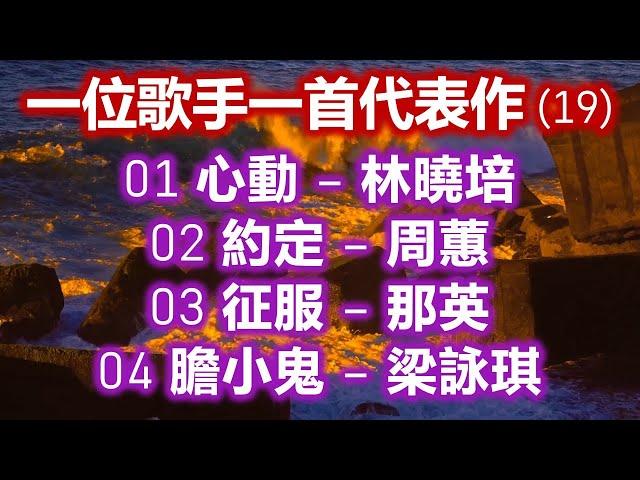 一位歌手一首代表作 (19)（内附歌詞）01 心動 – 林曉培；02 約定 – 周蕙；03 征服 – 那英；04 膽小鬼 – 梁詠琪