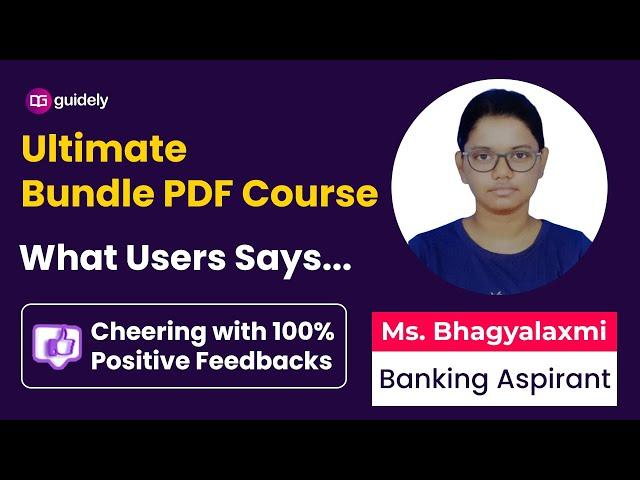 What Users Says | Guidely Bundle PDF Course | Ms. Bhagyalaxmi (Banking Aspirant)