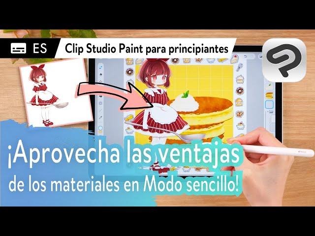 ¡Aprovecha las ventajas de los materiales en Modo sencillo! | Clip Studio Paint para principiantes