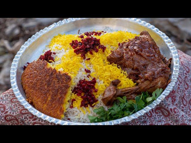 Zereshk Polo Ba Morgh: A Delicious and Traditional Persian Dish Recipe/زرشک پلو با مرغ و ته دیگ