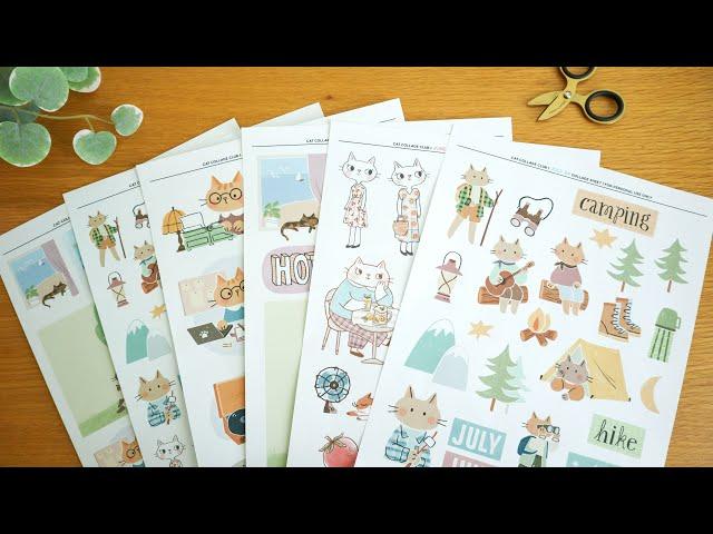 Cat Collage Club July '24 | Journal Printables For Cat Lovers