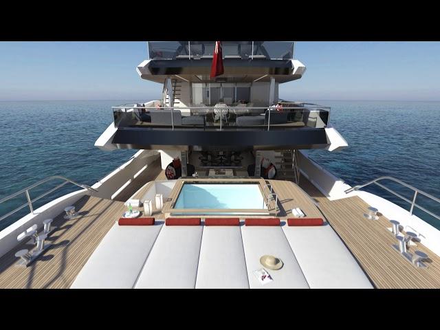 The brilliant new superyacht, the Sunseeker 161.