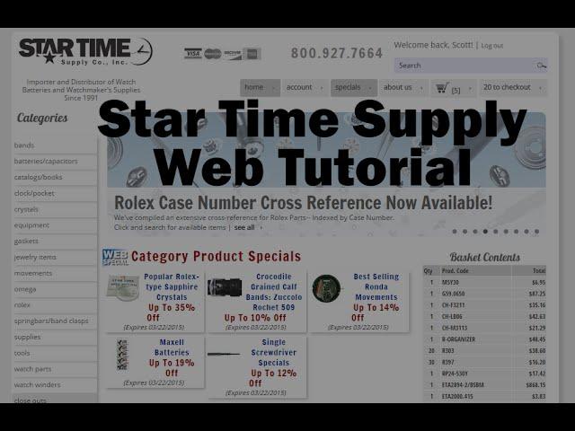 Star Time Supply Web Tutorial