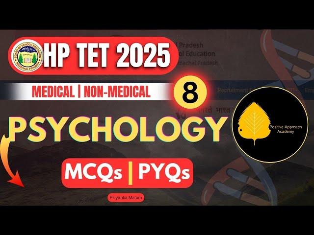 Psychology (मनोविज्ञान) | Most important MCQs for Hp Tet Medial,Non-Medical By Priyanka ma'am