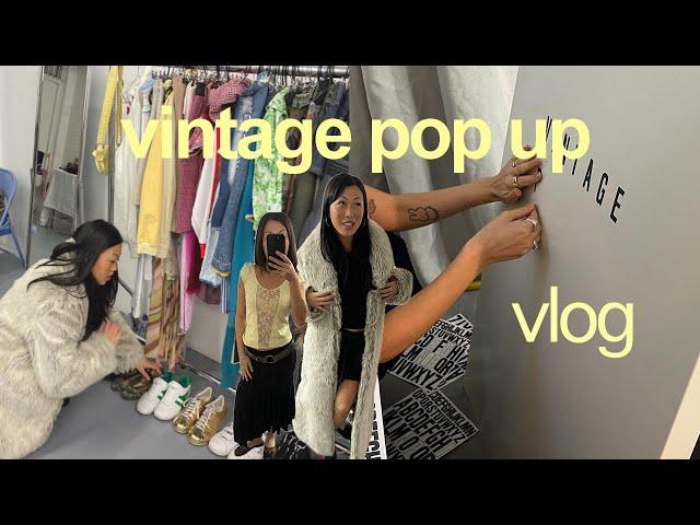 vintage pop up vlog | + setting up on brick lane