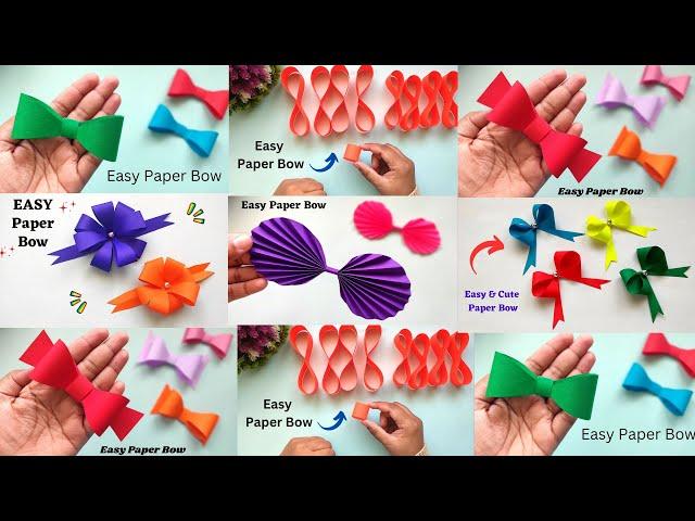 6 Easy & Amazing Bow using Paper | Top 6 Bow Out Of Paper | How to Make a Paper Bow Easy | DIY Bow