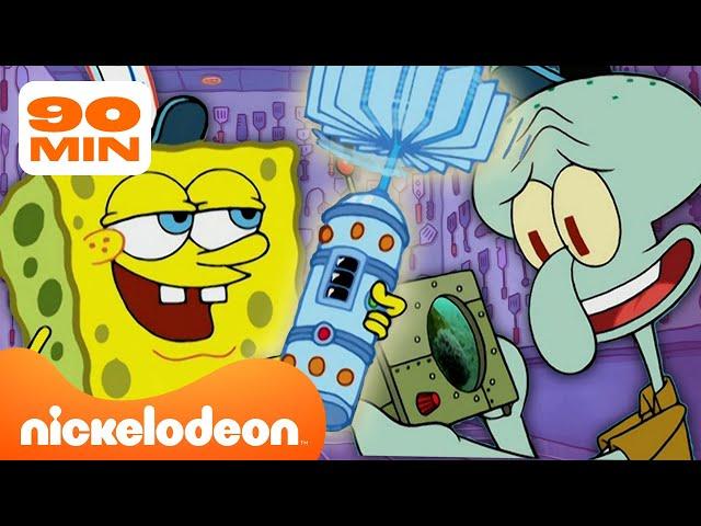 Губка Боб | ВСЕ гаджеты и изобретения в "Губка Боб Квадратные Штаны"! | Nickelodeon Cyrillic