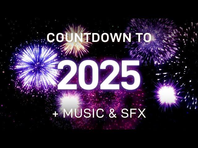 New Year Countdown 2025 1 Minute Auld Lang Syne + Fireworks