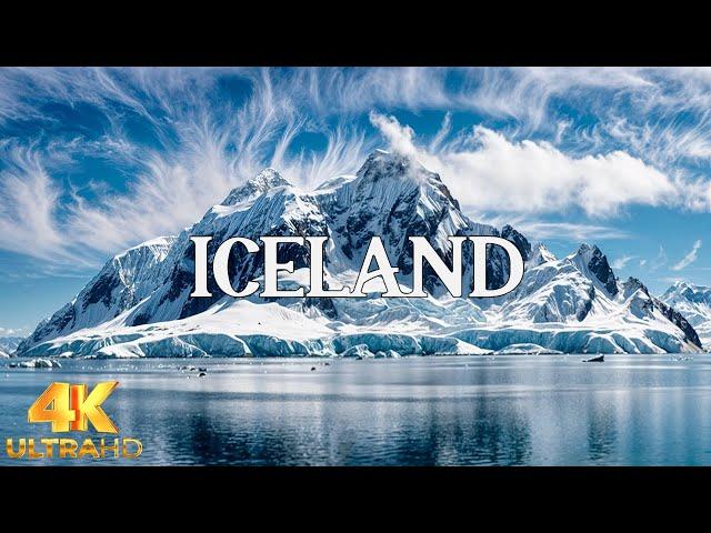 Iceland 4K • Beautiful Nature Scenes with Calming Music • 4K 60fps