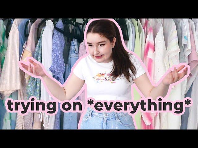 Trying On ALL My Clothes | Extreme Closet Cleanout + Wardrobe Declutter 2024