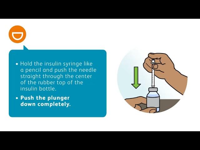 How to prepare and inject with an insulin syringe