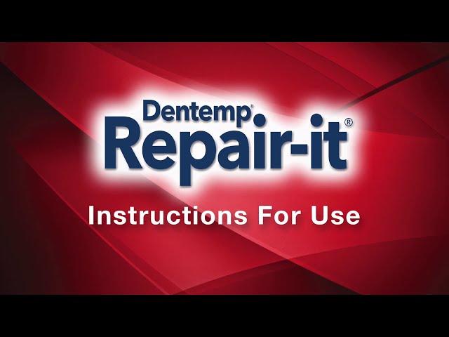 Dentemp Repair-it Instructions For Repairing Dentures