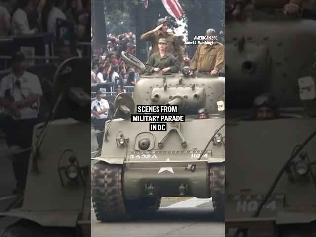Scenes from military parade in DC