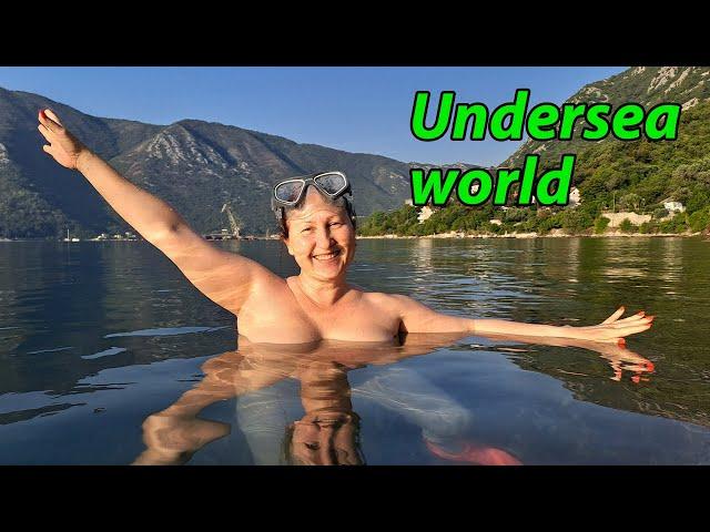 About the underwater world of the Adriatic Sea. My life in Montenegro. Travel. Mila Naturist.