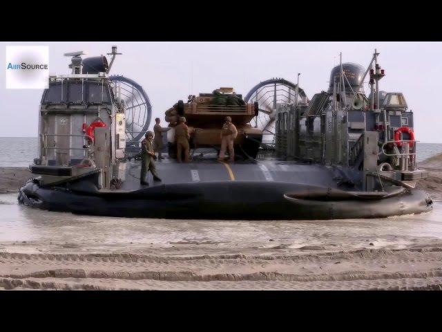 Giant Military Hovercraft • U.S. Marines LCAC In Action • Cockpit View