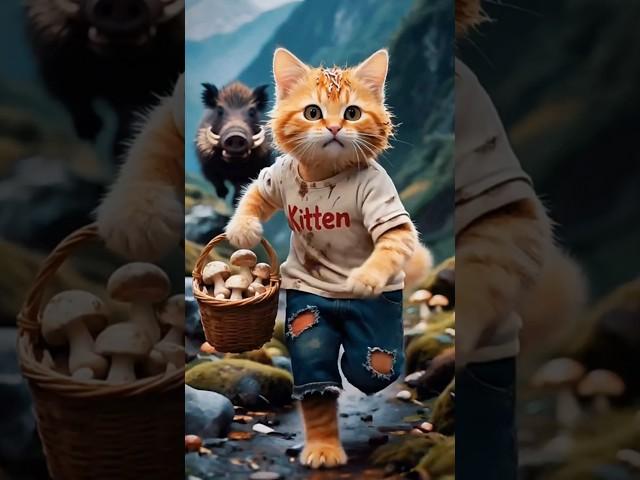 Orange Cat works hard to buy Powder Milk for Baby - Emotional Story #SadStory #PoorCat #Shorts