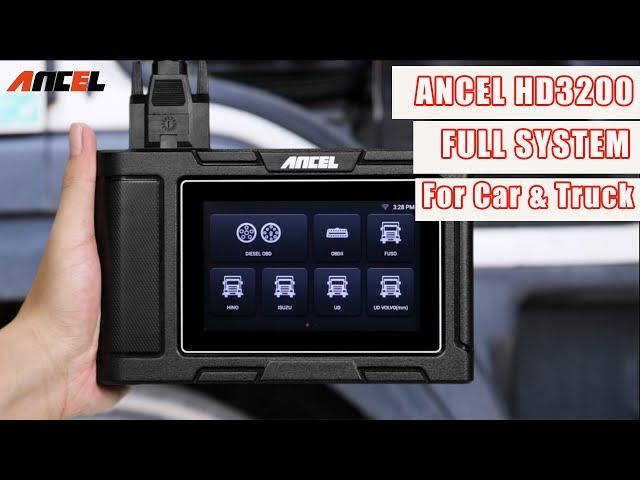 ANCEL HD3200 Full System 24/12 Truck and 12 Car OBDII Scanner ABS, DPF, EPB, SAS, SRS, TPMS |ANCEL