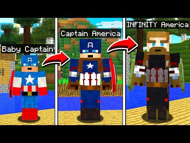 LIFE OF CAPTAIN AMERICA IN MINECRAFT!