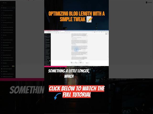 Optimizing Blog Length with a Simple Tweak  #neuronwriter