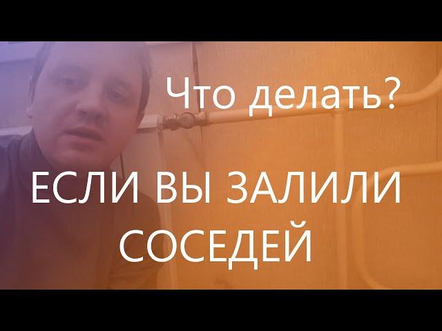 Что делать, если вы залили (затопили) соседей?