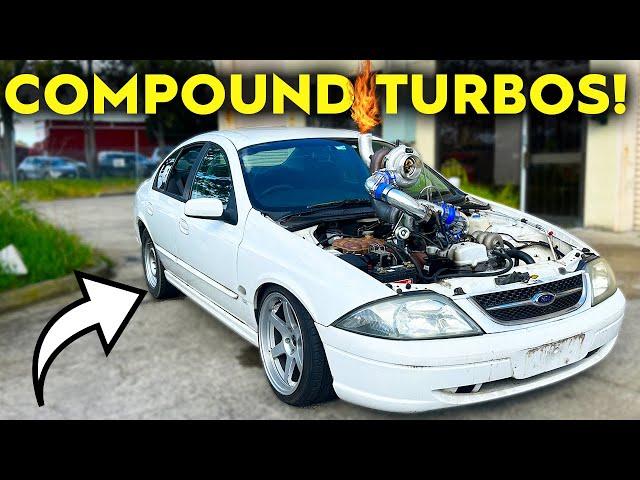 Installing TWO TURBOS On A $600 AU Falcon!