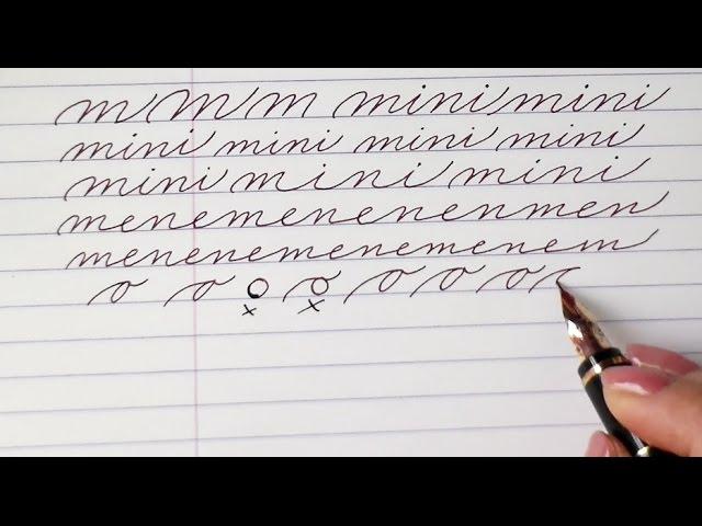 Write cursive with Schin: k, l, m, n, o