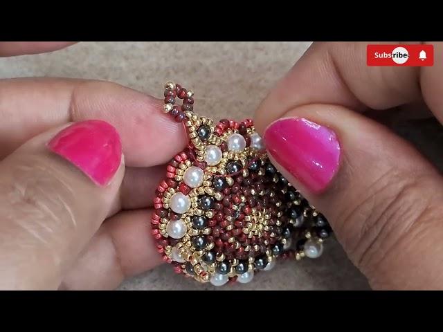 Rose necklace part 3( pearl chain)/DIY  long necklace /beading tutorial