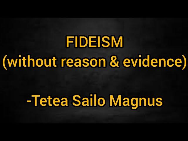 Fideism