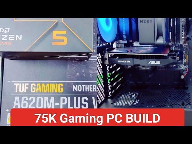 ASUS TUF A620M-PLUS AMD RYZEN 5 7500F GPU 1050Ti PC BUILD Assembly