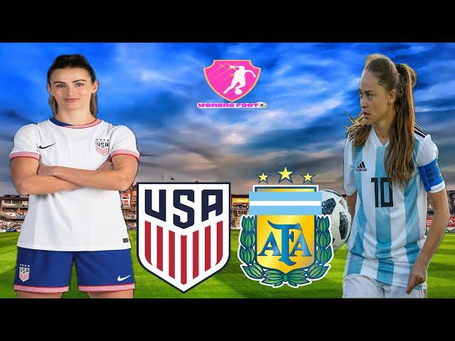 USA vs Argentina women’s international football Friendlies | USWNT live