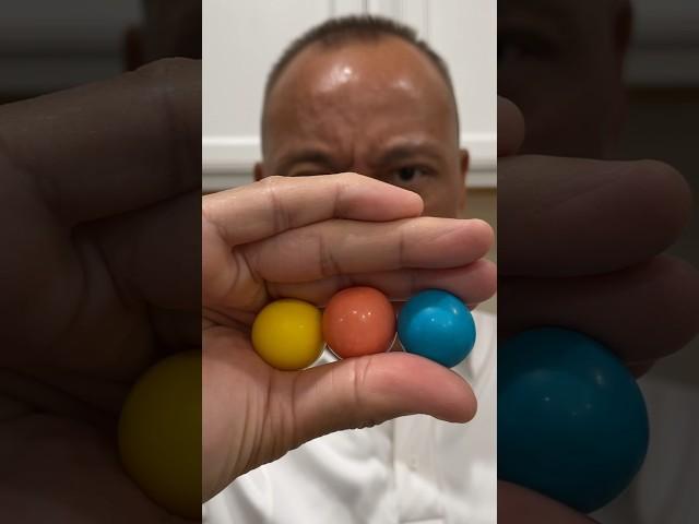  ASMR DUBBLE BUBBLE GUM BALLS COTTON CANDY (3 FLAVORS) AND EATING SOUNDS  #asmr #shorts