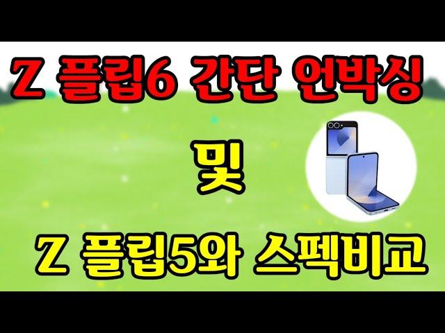 Z플립6 간단언박싱및 Z플립5와 스펙비교 [ZFlip6 vs ZFlip5]