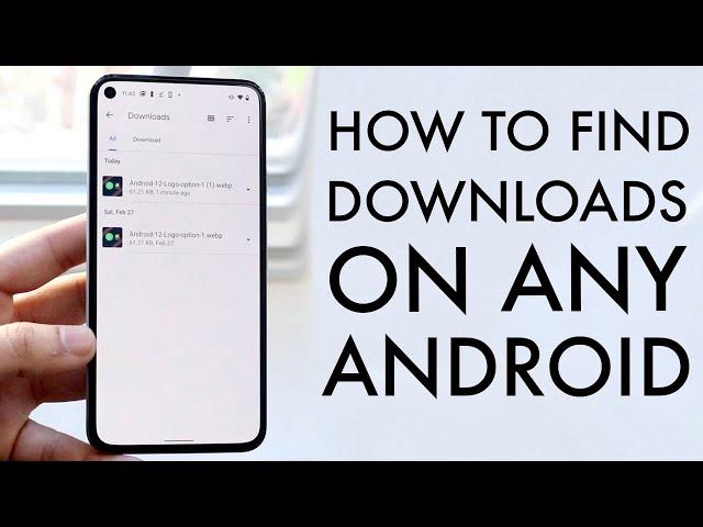 How To Find Your Downloads On Android! (2021)