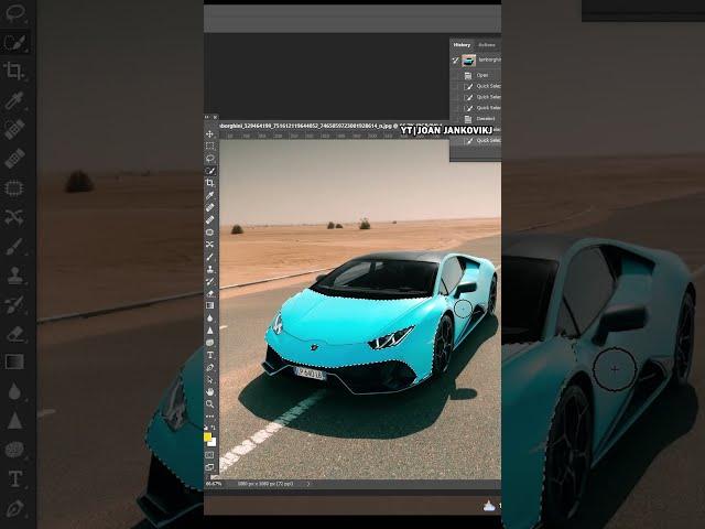 I MAKE GOLDEN LAMBORGHINI IN PHOTOSHOP #shorts