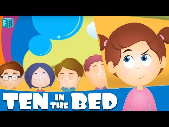 Ten In The Bed Nursery Rhyme | Flickbox Kids Songs