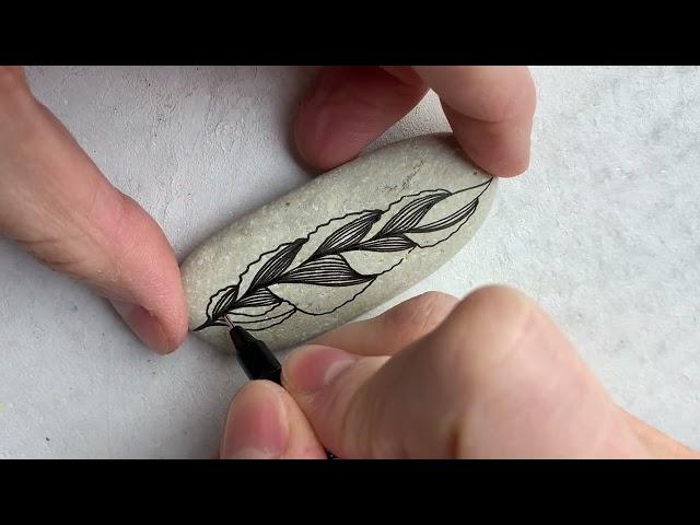 Drawing Inktober 2024/Day 18 on a stone: IMPLY pattern