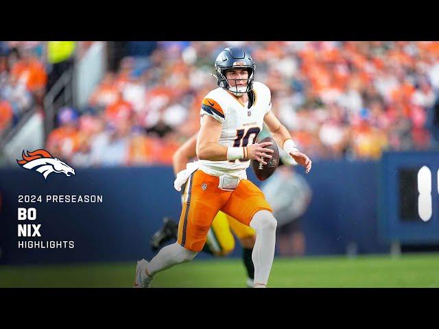 Every Pass and Rush Attempt from Bo Nix's Preseason!