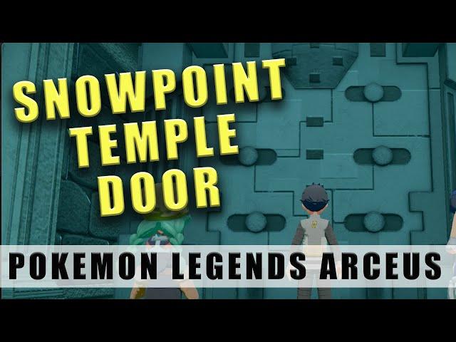 Pokémon Legends Arceus how to open the Snowpoint Temple Door - The Plate of Snowpoint Temple