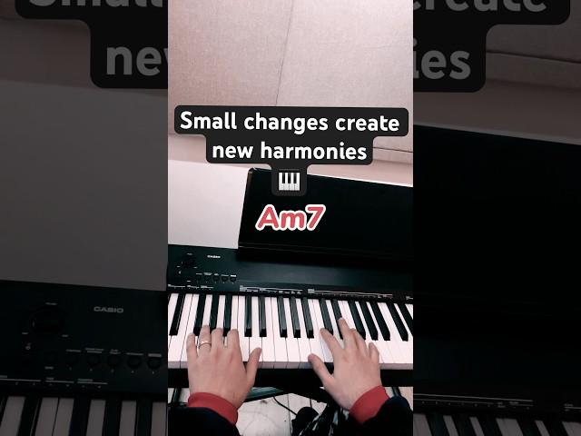 Small changes create new harmonies.️ #piano #learning #chords #musica #musician #progression