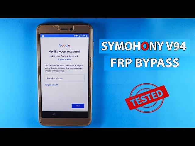 Symphony V94 Google Account Bypass, Symphony V94 Frp Bypass Tested