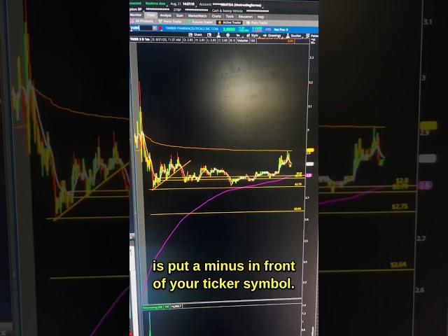 Charles Schwab thinkorswim tips and tricks. #stocks