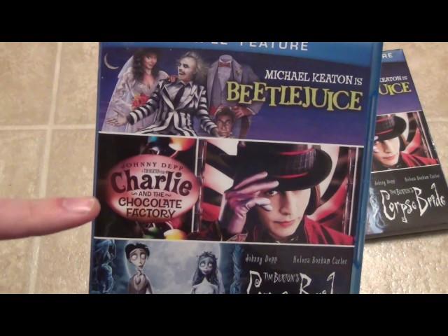 Beetlejuice / Charlie and the Chocolate Factory / Corpse Bride Blu-Ray Unboxing