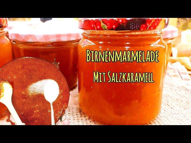 Birnenmarmelade mit Salzkaramell, eine salzig-süße Leckerei • Einfach, schnell und Lecker