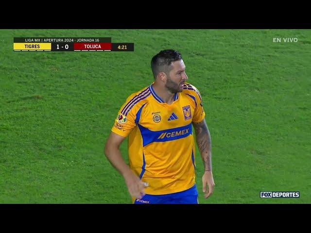  CABEZAZO Y GOL André-Pierre Gignac | Tigres 1-0 Toluca | J16, Apertura 2024 | Liga MX